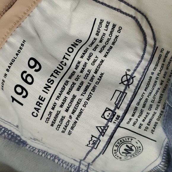 Gap 1969 jeans women's size 28 size 6R size 6 blue cream maternity front elastic - Picture 12 of 12